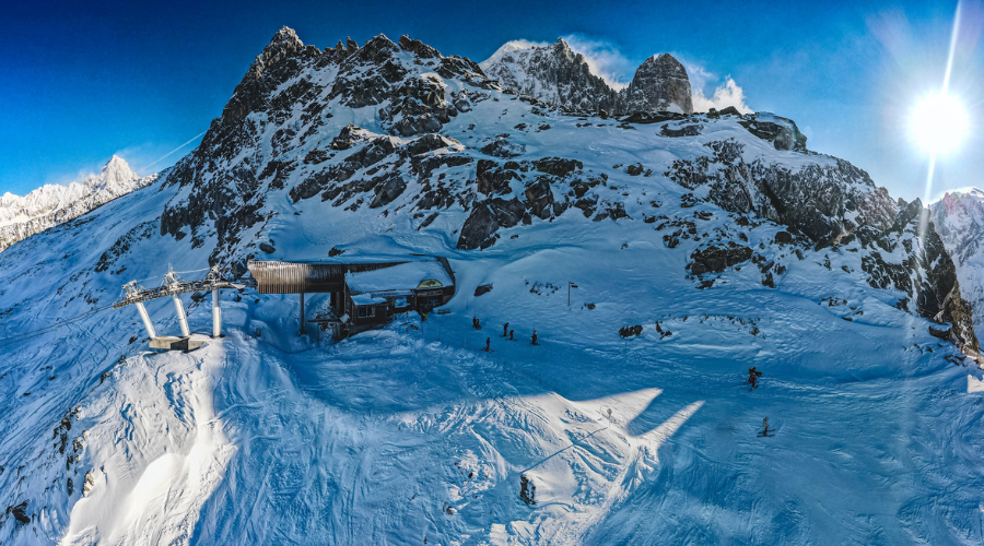 Arrivée Bochard Grands Montets - Hiver