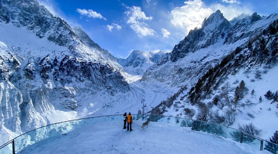 Terrasse télécabine de la Mer de Glace - Hiver